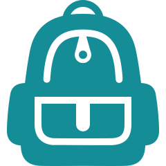 backpack icon to represent children going to daycare