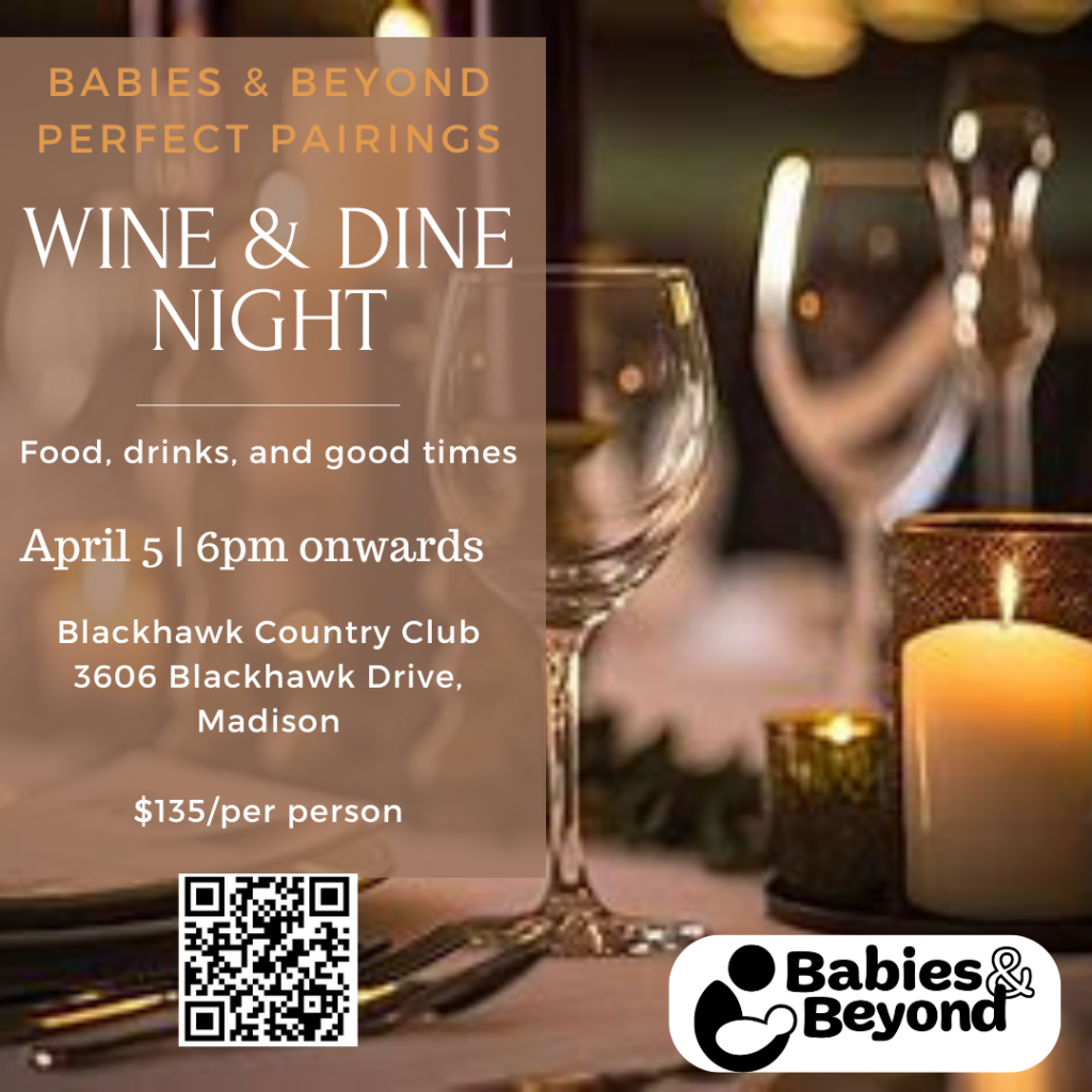Wine & Dine Night Fundraiser Event Flyer Apr 5
