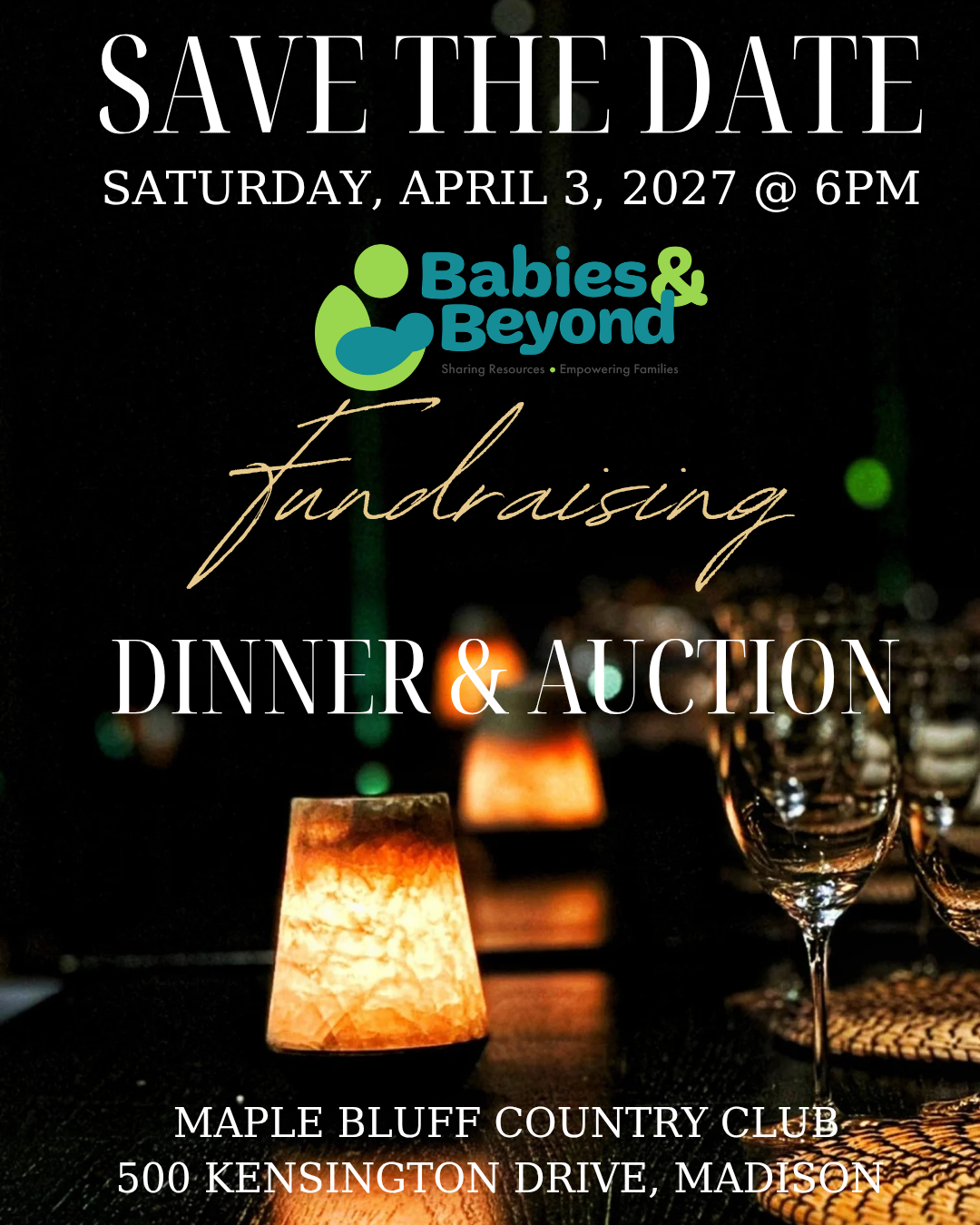 Save the Date! 2027 Dinner Fundraiser